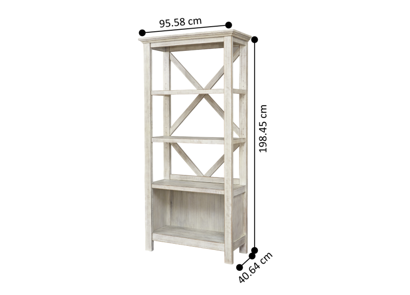 Berkeley Wooden Bookcase with 4 Shelves